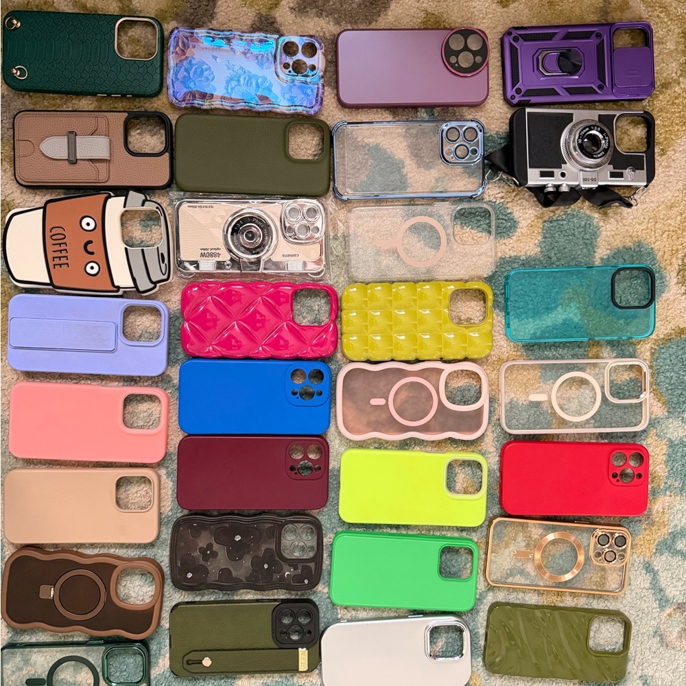 iPhone 15 pro max cases  (32 Assorted Phone Cases)